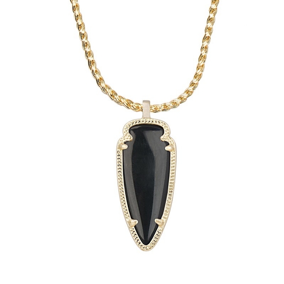 Kendra Scott Iridescent Black Shaylee Arrowhead Necklace - Picture 3 of 14